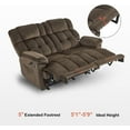thumbnail image 3 of MCombo Power Loveseat Recliner, Electric Reclining Loveseat Sofa with Heat and Massage, USB Charge Port for Living Room Brown Fabric 6237, 3 of 8