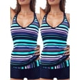 thumbnail image 4 of Women's Summer Shorts Tankini Set Boho Swimsuits Swimwear Beach Bathing Suits, 4 of 4