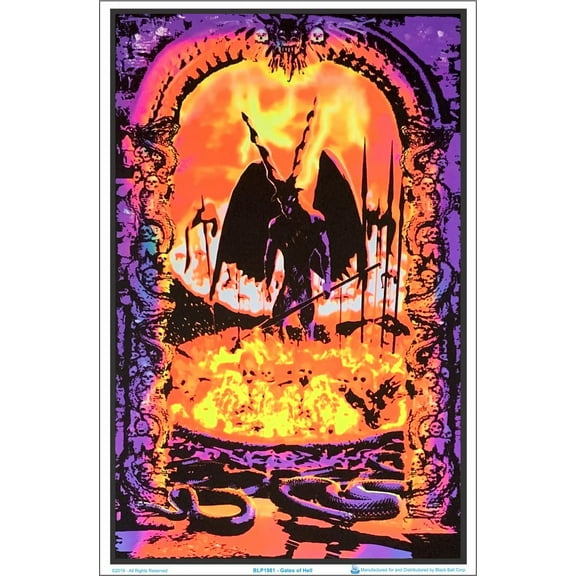 Gates Of Hell Black Light Poster 23 x 35