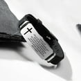 thumbnail image 3 of Perspnalized Spanish Scripture Gifts for Men Women,Adjust Silicone Spanish Bible Verse Bracelet Engraved Inspirational ID Bracelets Christian Cross Wristband Xmas Church Employee Favors, 3 of 5