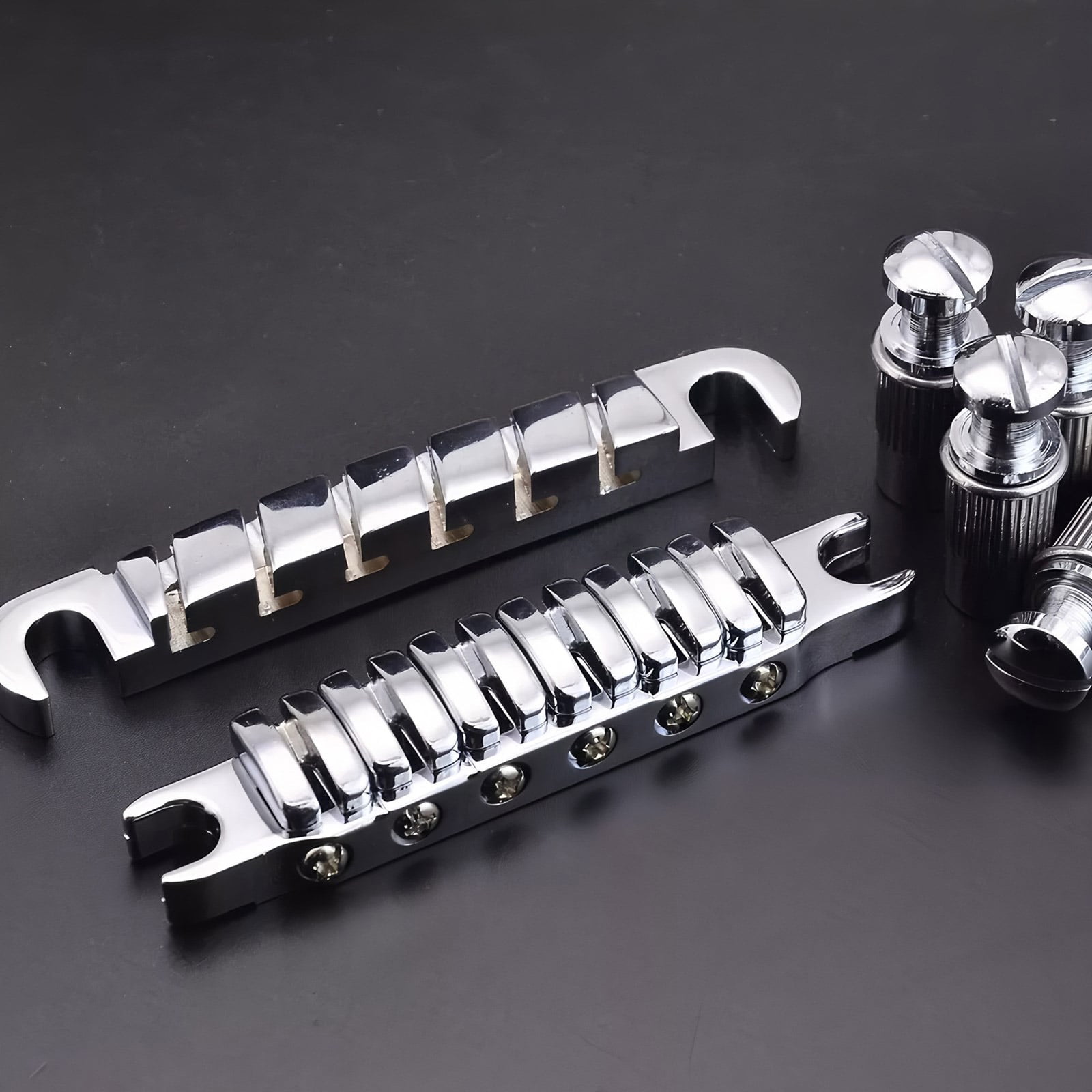 Guitar Bridge Tailpiece Top String Individual Saddles Electric Guitars Replacement Parts Easy to Install
