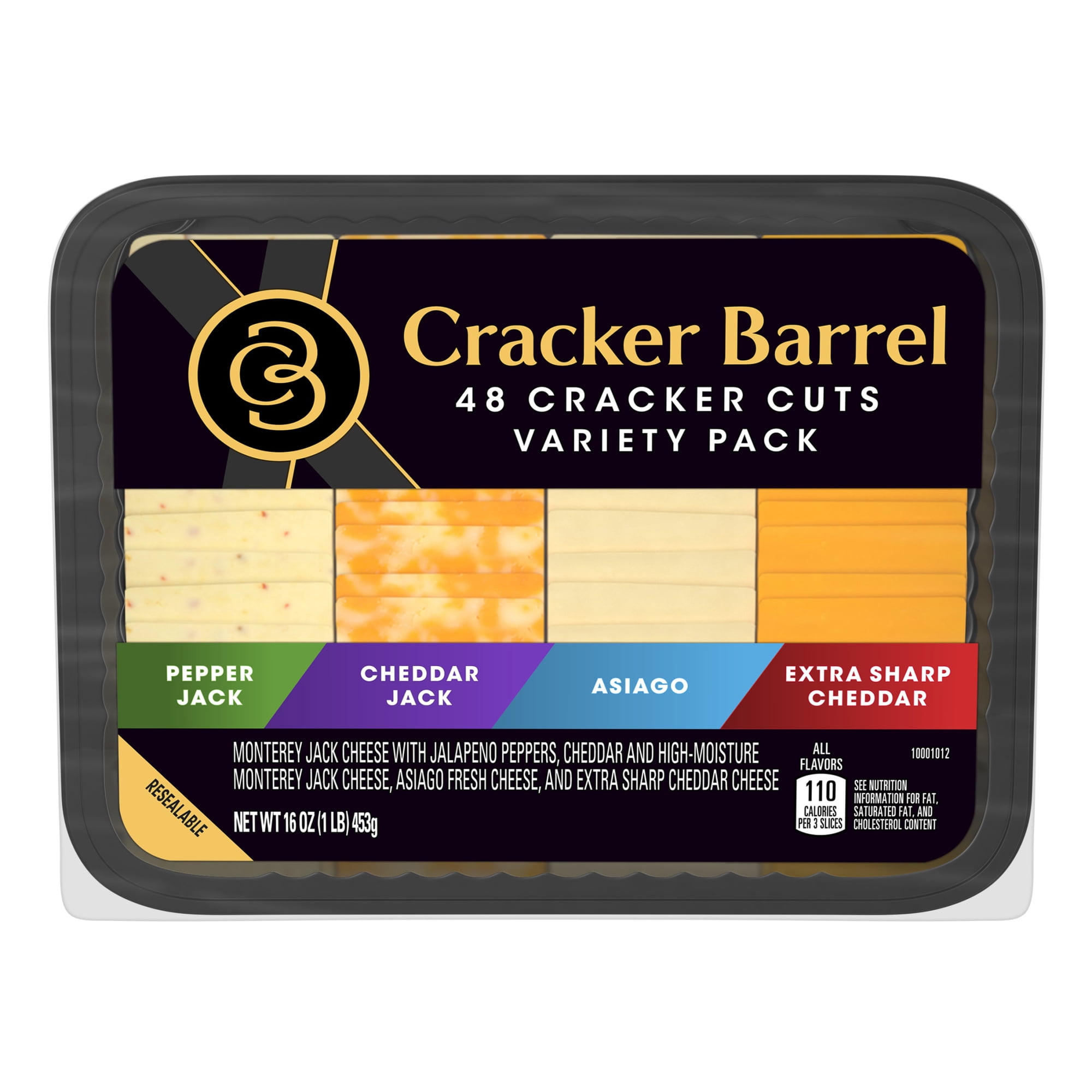 Cracker Barrel Cracker Cuts Variety Pack Cheese Snacks, 16 oz Tray