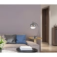 thumbnail image 5 of 27" Gunmetal Metal Table Lamp With Silver Metallic Globe Shade, 5 of 7