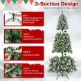 thumbnail image 6 of Goplus 6.5ft Pre-Lit Christmas Tree, Artificial Hinged Xmas Tree with 420 Warm-White LED Lights, 8 Lighting Modes, 909 Branch Tips, Red Berries & Pinecones, for Holiday Party Office Home Decor, 6 of 16