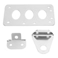 thumbnail image 3 of Side Mount Tag License Plate Holder, Universal Motorcycle Tail Light Bracket Strong Anti Deformation Rustproof  For Motorbike Silver, 3 of 8