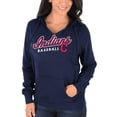 thumbnail image 2 of Women's Majestic Navy Cleveland Indians Fresh & Exciting V-Neck Pullover Hoodie, 2 of 2
