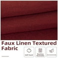 thumbnail image 5 of DriftAway Pinch Pleat Valance for Kitchen Window Blackout Faux Linen Textured Solid Beige Valance for Living Room 16 Inch Farmhouse Linen Curtain Valance Window Treatment Back Tab 52x16 Red Valance, 5 of 9