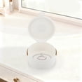 thumbnail image 4 of Unique Bargains Round Single-Layer Multi-Function Jewelry Box Organizer White, 4 of 5