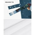 thumbnail image 6 of Christmas Snowman Christmas Tree Window Valance Curtain Kitchen Cafe Short Curtains Living Room Tie-Up Valance Curtain, 6 of 6