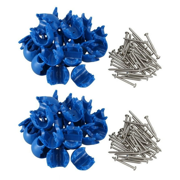 20Pcs Climbing Rope Net Plastic Connector Net Buckle Climbing for Outdoor Amusement Swing Climbing Rope Parts Blue