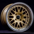 thumbnail image 2 of For 15x9 inch (1 Single Wheel Only) JNC Wheels - 15" JNC001 Gold Machined Lip Rim - 4x100/4x114.3 JNC Wheels-18509993030, 2 of 2