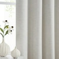 thumbnail image 3 of Flowpartex Natural Linen Full Blackout Energy Efficient Curtains for Bedroom Solid Thermal Insulated Window Panels Backtab Rod Pocket Drapes, 84"L×54"W 2 Pcs, 3 of 6