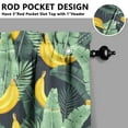 thumbnail image 5 of Kitchen Curtains 36 Inch Short - 3 Panel Set Banana Print, Rod Pocket Window Curtains 100% Polyester, Tropical Fruit Valance for Farmhouse, Cafe, Living Room, Bedroom, Easy Wash, 5 of 6