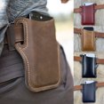 thumbnail image 1 of 2022 Fashion Men PU Leather Vintage Pack Waist Bag Belt Clip Phone Holster Sports Hiking Cell Mobile Phone Case Belt Pouch Purse, 1 of 10