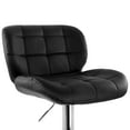 thumbnail image 5 of Elama 2 Piece Adjustable Fux Leather Tufted Bar Stool in Black and Chrome Base, 5 of 10