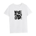 thumbnail image 4 of Camiseta para mujer de verano clásica ropa de calle trajes simples camiseta de cuello redondo para viajes S, 4 of 7