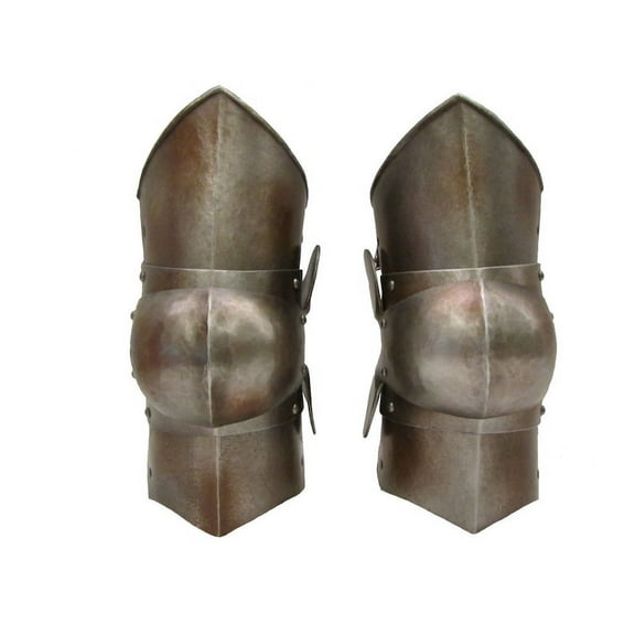 Medieval Fluted Polyens Leg Armor Greaves LARP Costume