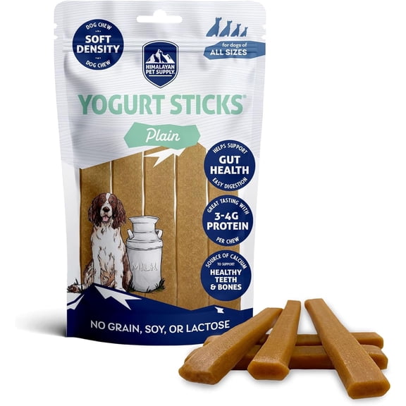 Himalayan Pet Supply Yogurt Sticks Plain Flavor Dog Treats, 4.8-oz bag