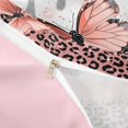 thumbnail image 3 of Homewish Pink Butterfly Twin Duvet Cover for Girls, Glitter Leopard Print Twin Bedding, Pink Reversible, 2 Piece 1 Duvet Cover and 1 Pillowcase, 3 of 5