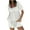 White, variant on CHGBMOK Women Summer Linen 2-Piece Set Outfits Square Neck Short Puff Sleeve Tops and Shorts (Brown,M)