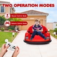 thumbnail image 3 of Yiwa 12V Electric Ride On Bumper Car for Toddlers, Remote Control, LED Lights, 360 Degree Spin, Battery Display, Music, Perfect Toy Gift, 3 of 7