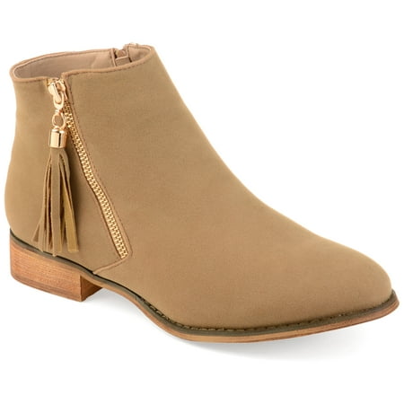 Womens Side Zip Faux Suede Ankle Boots