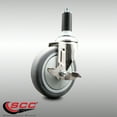 thumbnail image 2 of 5 Inch 316SS Thermoplastic Rubber Swivel 1-3/8 Inch Expanding Stem Caster Brake, 2 of 2