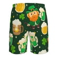 thumbnail image 6 of Disketp Men'S Swim Trunks Hawaiian Breathable Surf Beach Swimsuits Mesh Lining Beach Shorts With Pockets-St Patrick'S Day10, 6 of 9