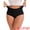 Black, variant on DARING DIVA Women's High Waisted Tummy Control Lace Mesh Underwear Briefs 3XL White