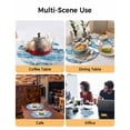 thumbnail image 2 of 13 Inch Round Placemats Set of 4, Blue Coastal Beach Non Slip Heat Insulation PP Table Mats, Nautical Starfish Coral Vintage Wooden Washable Place Mats for Kitchen Dining Party Table Decor, 2 of 7