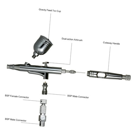 Nishore Tools,Body Nail Air Brush 0.2/0.3/0.5mm 9cc Art Craft Paint Airbrush Kit Set Kit Set Feed Craft Paint Model Air Brush 0.2/0.3/0.5mm Car Art Craft Paint Model Body Model Body Nail Dsfen
