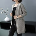 thumbnail image 2 of Women Cardigan Sweaters Lightweight Sweatshirts Crewneck Sweaters Pullover Crewneck Sweatshirt Plain Long Sleeve Tops Dressy Casual My Items, 2 of 3