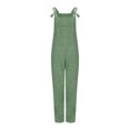thumbnail image 6 of Oversize Adjustable Suspender Jumpsuits for Women Baggy Pockets Straight Leg Casual Loose Overalls Trendy Rompers Green,M, 6 of 7
