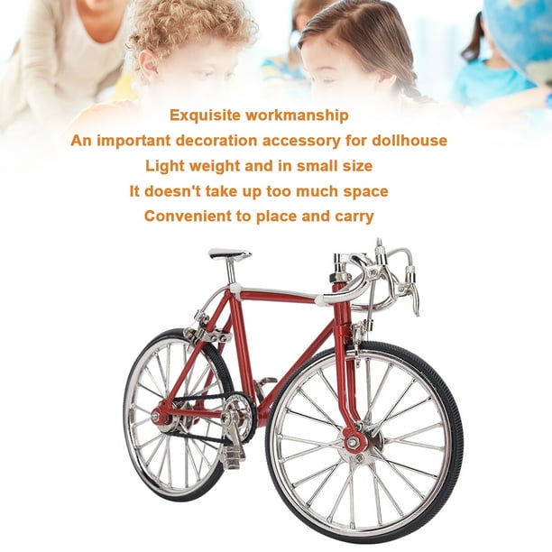Bicicleta de Casa de Muñecas ANGGREK 1:10 aleación en Miniatura de Alta Simulación