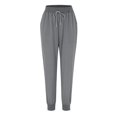thumbnail image 4 of ALLLIST Cotton Linen Women's Pants Elastic Waist Joggers Plain Gray Lounge Pants Teen Pants, 4 of 5