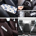 thumbnail image 5 of Jeiento Sea Turtle Car Seat Covers Full Set with Steering Wheel Cover, Seat Belt Cover, Console Armrest Pad, Auto Keychains, Cup Coasters Floral Interior Automotive Accessory Decor Fit for SUV Van, 5 of 7