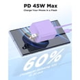 thumbnail image 7 of Super Fast Charger Type C, 2Pack 45W USB C Fast Charging Block Wall Charger with 2*10FT Android Phone Charger Cable Compatible with Samsung Galaxy S26/S26 Ultra/S25/S24/S23 Ultra/S23+/S22/S21/S20, 7 of 7