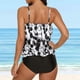 thumbnail image 5 of WILLBEST Traje de Baño de Dos Piezas para Mujer, Tankini con Sujetador Ajustado, Estampado Vintage, para Playa, Tankini, Bandeau, Push-Up, 5 of 7