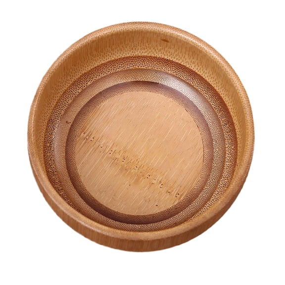 QSTDGVPW Round Bamboo Bowl, Fruit Bowl, Wooden Bowl, Salad Bowl, Decorative Bowl, Soup XL