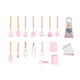 thumbnail image 1 of Juego De Cuchillo Utensilios de Cocina Silicona 22pz Rosa, 1 of 5