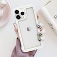 thumbnail image 3 of Compatible with iPhone 14 Pro Max Bumper Frame Case Frameless Cooling Heat Dissipation No Backplate Protection Fashion Shockproof Cover for Girls Women Man White, 3 of 7