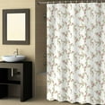 thumbnail image 2 of Fabric Shower Curtain Vintage Rustic Floral Light Pink Roses Flowers Leaves Shower Curtains with 12 Hooks Waterproof Machine Washable Bath Curtains for Bathroom, 72 x 72in, 2 of 6