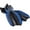 Blue/Black, variant on Oceanic Manta Ray Open Heel Fins with Spring Straps