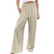 thumbnail image 1 of Pantalones anchos con cintura elástica y botones para mujer - Pantalones informales rectos de poliéster, S-XXXXXL, 1 of 5