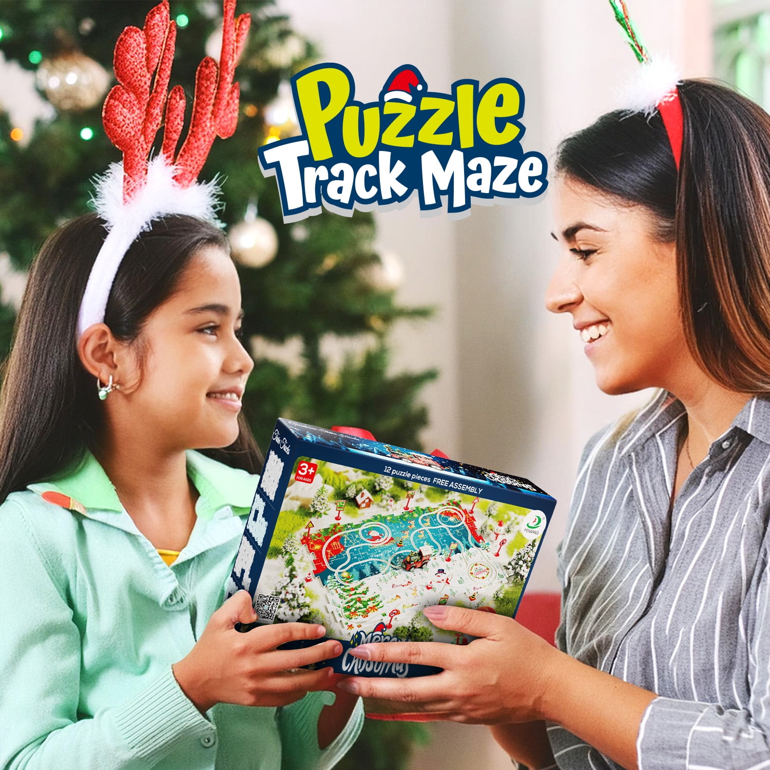 PayUSD 26 PCS Jigsaw Puzzles for Kids 3 6 with a Train Toddler Puzzles Track Play Set Toy Cars Puzzle Mat Running on Track for Boys and Girls Christmas Gift