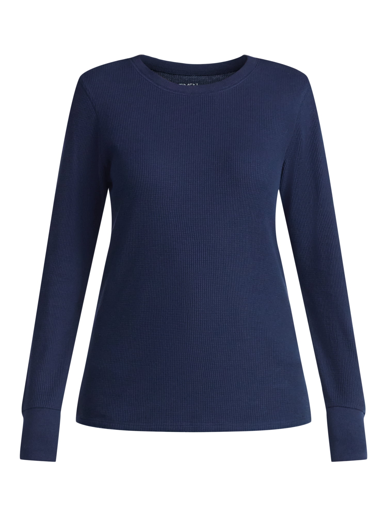 Time & Tru Women's Thermal Long-Sleeve T-Shirt, Lightweight Waffle