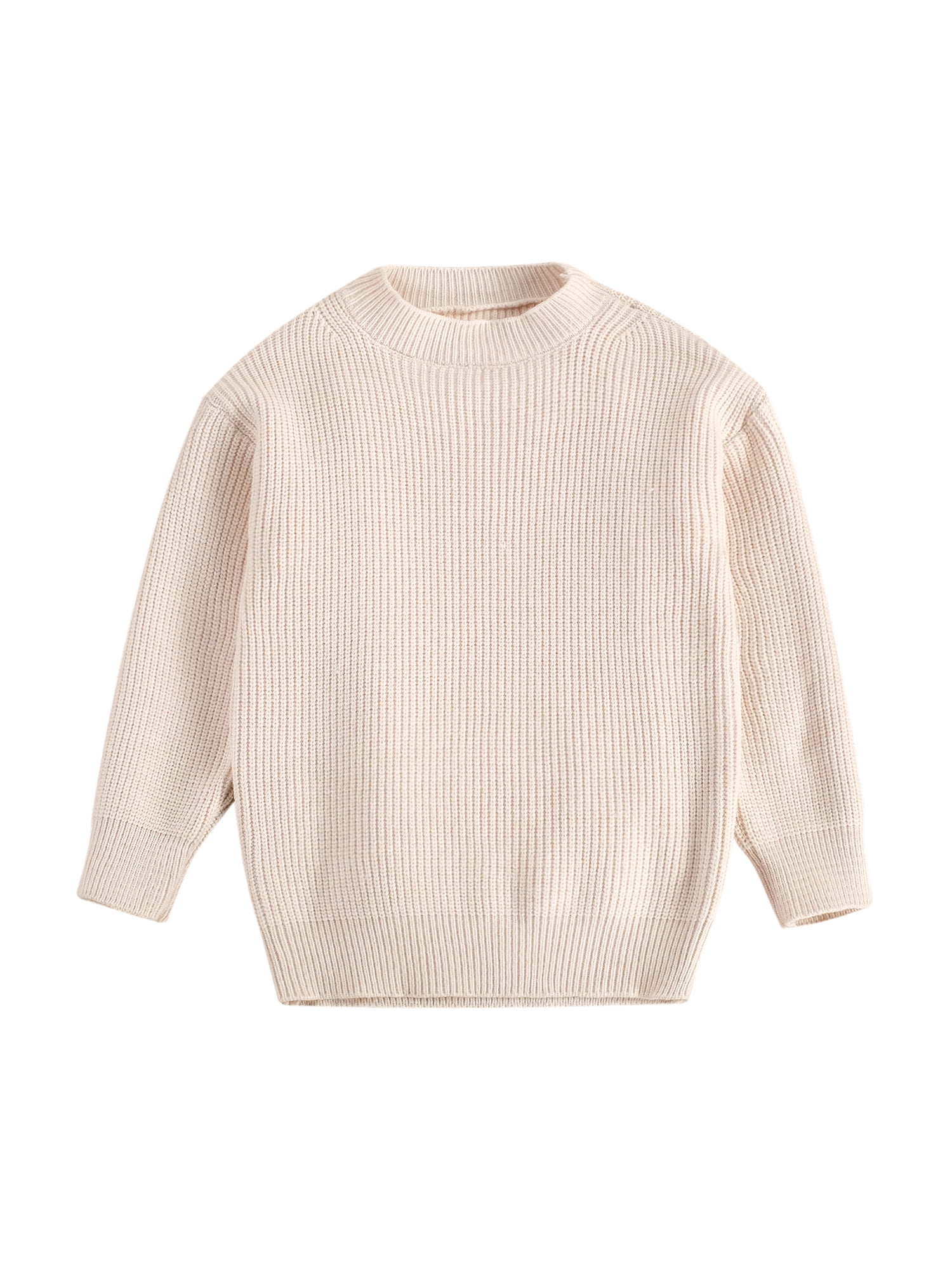 Newborn Kids Girls Boys Knitted Sweater Long Sleeve Sweatshirt Warm Crewneck Tops Autumn Winter Outfits Clothes