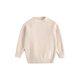 thumbnail image 1 of Suéter suave para bebés y niñas para niños pequeños, cuello bajo, jersey de color sólido, camiseta de manga larga a rayas XBTCLXEBCO Beige, 2-3 años, 1 of 6