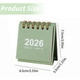 thumbnail image 3 of Mini Desk Calendar 2026, Small Standing Flip Calendar, Compact and Portable Desk Calendar, Office Table Calendar, Modern Design Desk Calendar, Brown 2.55x1.37x2.95 Inch (1Pcs), 3 of 9