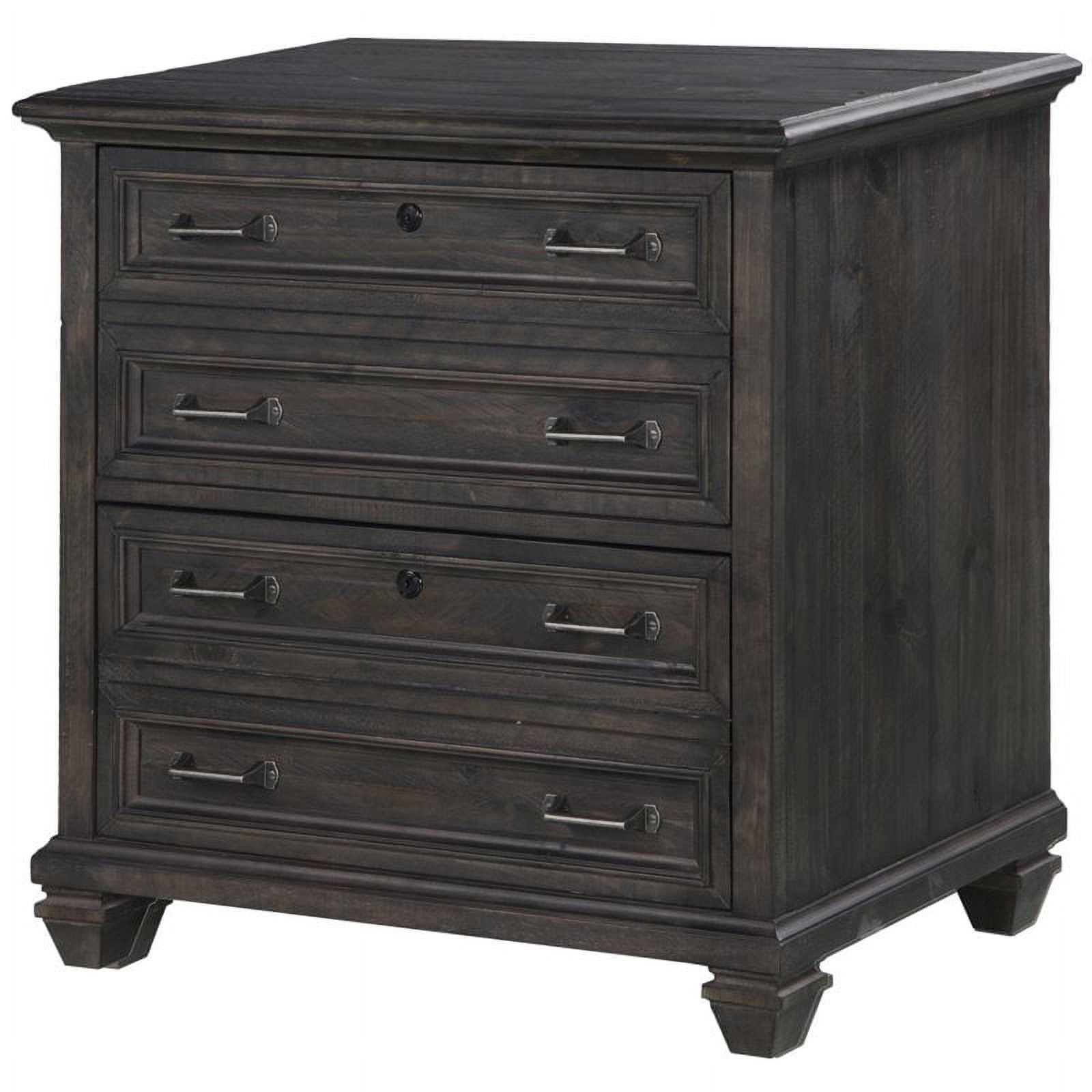 Beaumont Lane 4 Drawer Lateral File Cabinet in Weathered Charcoal - image 2 of 3